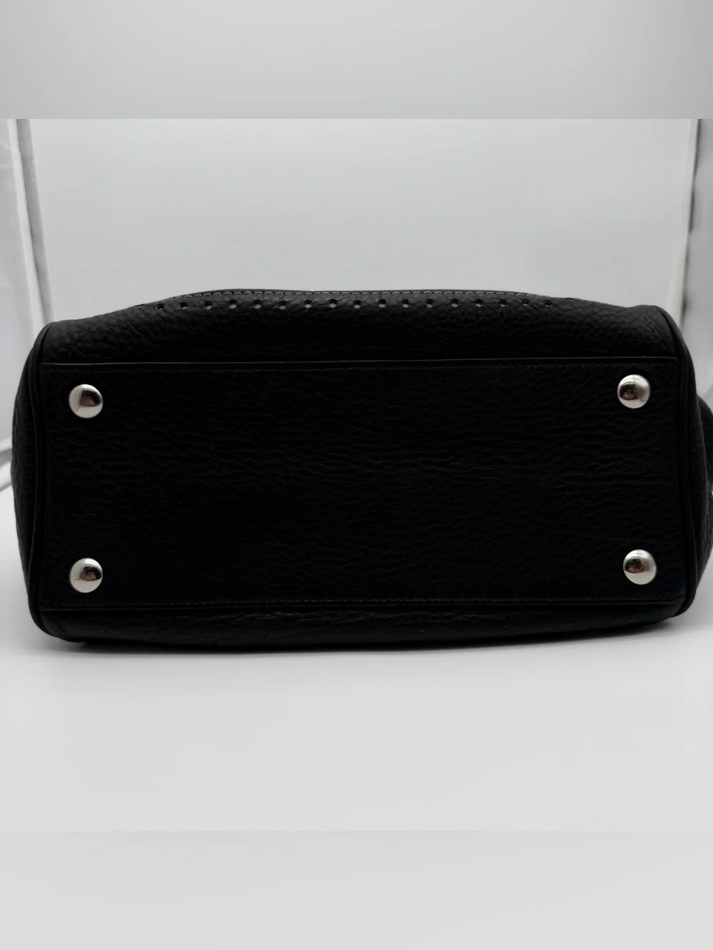 COACH Hampton Black Pebbled Leather Handbag Shoulder Bag Y2K Vintage